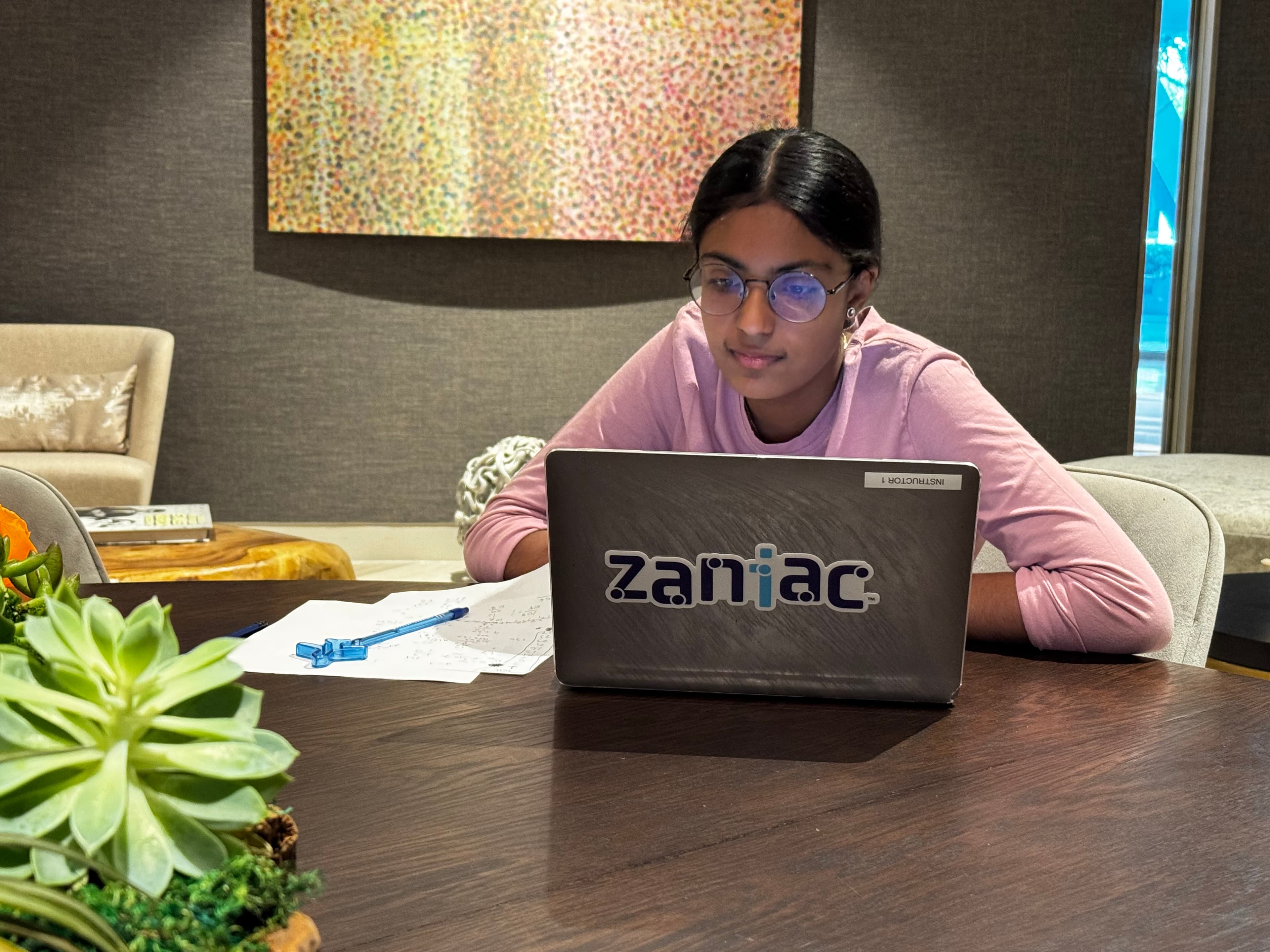 Student focused during ACT prep session at Hive of Thinkrs