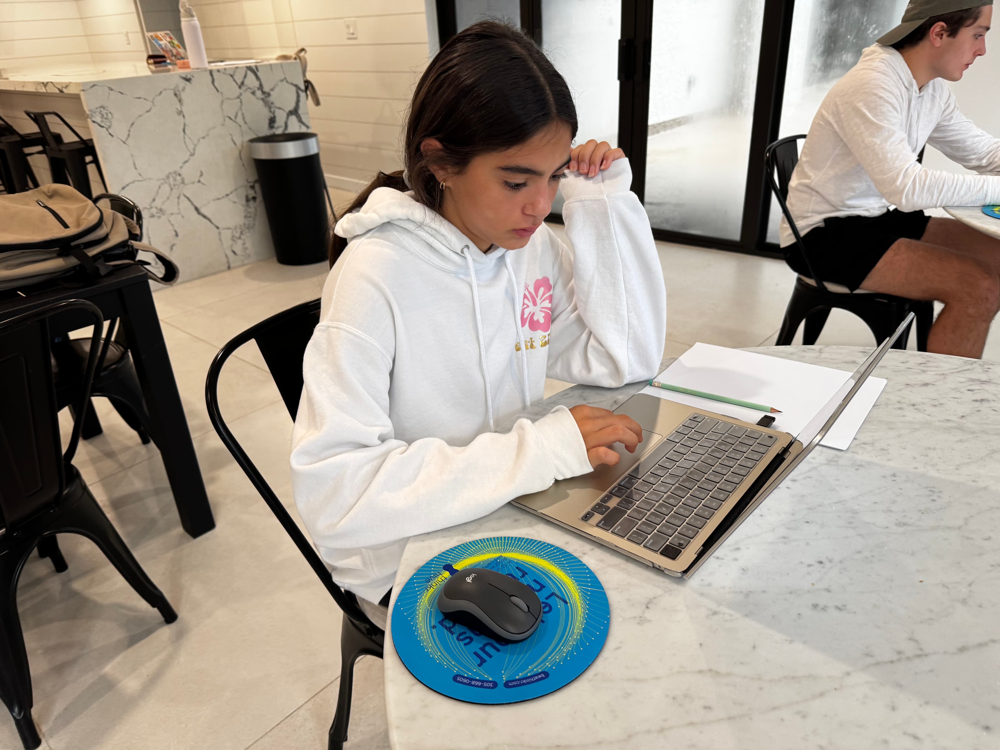 Student reviewing SAT material with Hive of Thinkrs instructor